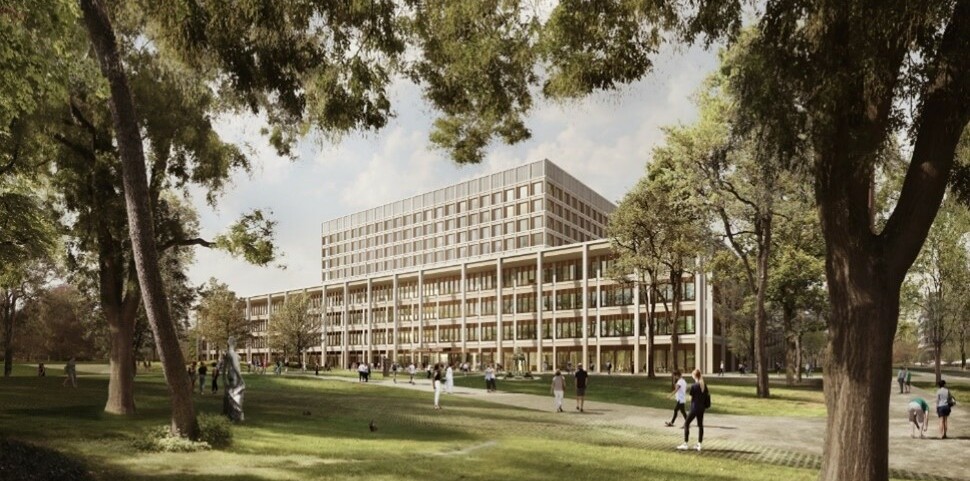 „Dreiklang“: Ersatzneubau des Kantonsspitals Aarau. | © Implenia AG