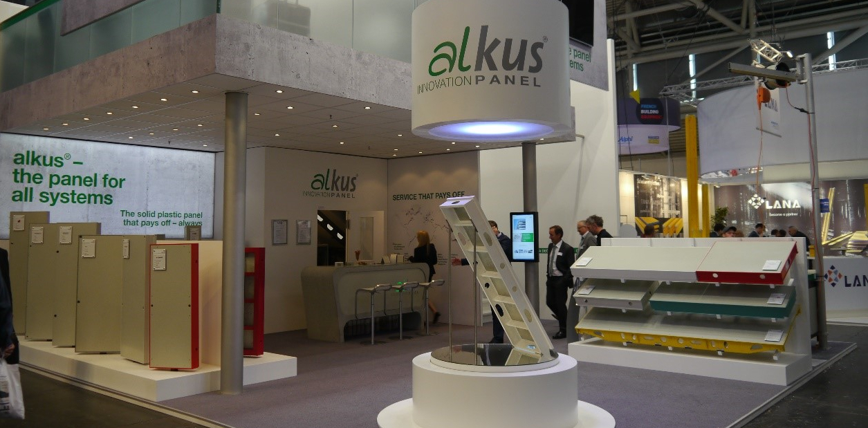 Pressefoto_alkus_Messestand_bauma_2016 Der Messestand der alkus AG auf der bauma 2016.© alkus AG