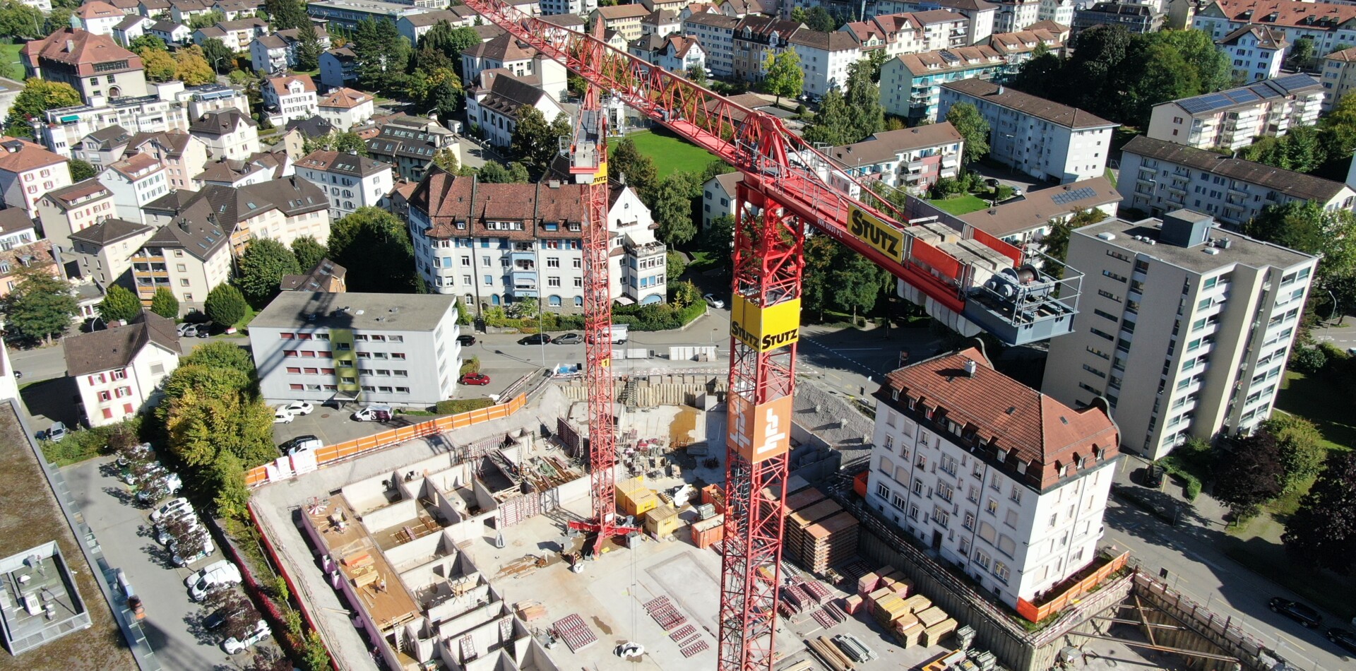 Drohnenflug über die Baustelle Lindental ll