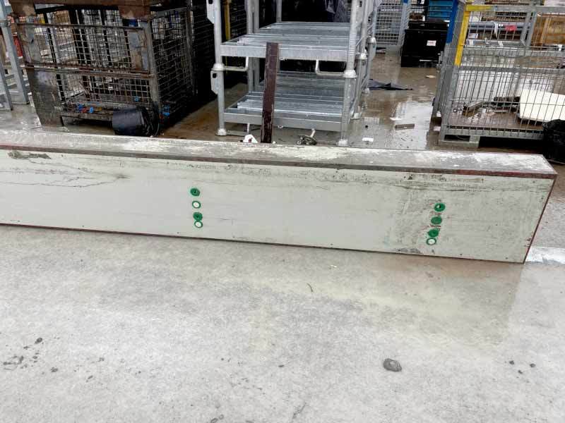 alkus® Dichtkonus Nach 10 Einsätzen: die alkus® Schalungsplatte mit den alkus® Dichtkonen im Peri-Rahmen | © Bold GmbH & Co KG