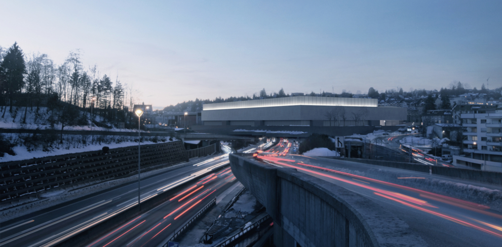 Das Ergebnis: Olma Neuland Das Ergebnis: So wird die neue Halle 1 aus Richtung St. Fiden aussehen. | © Ilg Santer Architekten, Zürich
